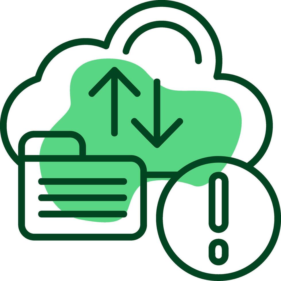 Cloud storage Outline Style Icon vector