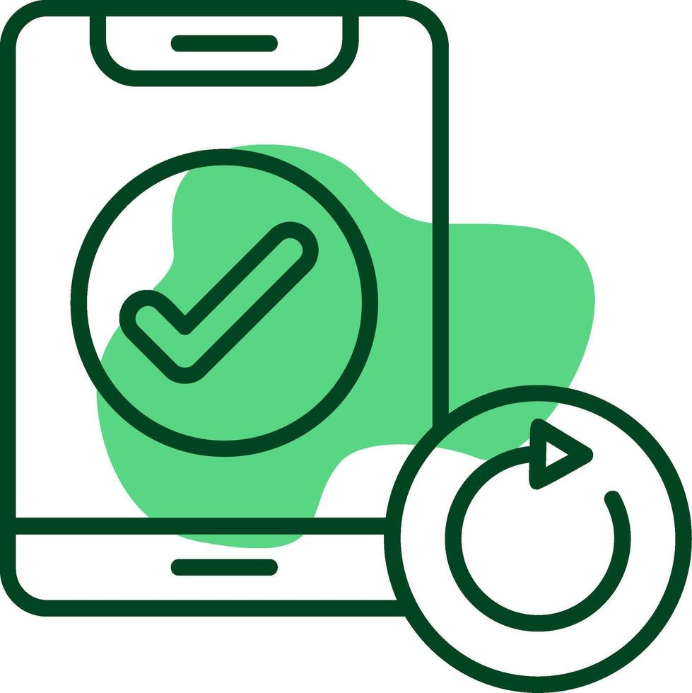 Auto-rotate Outline Style Icon vector
