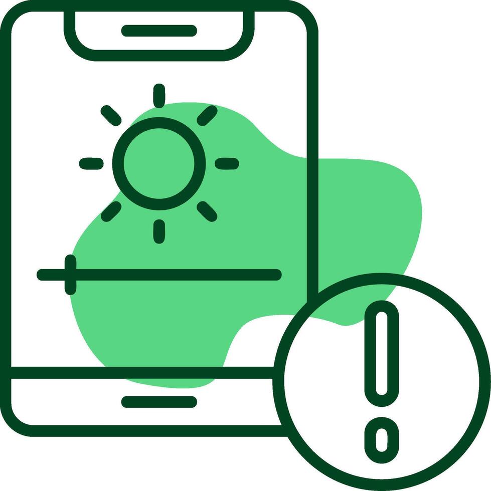 Adaptive brightness Outline Style Icon vector