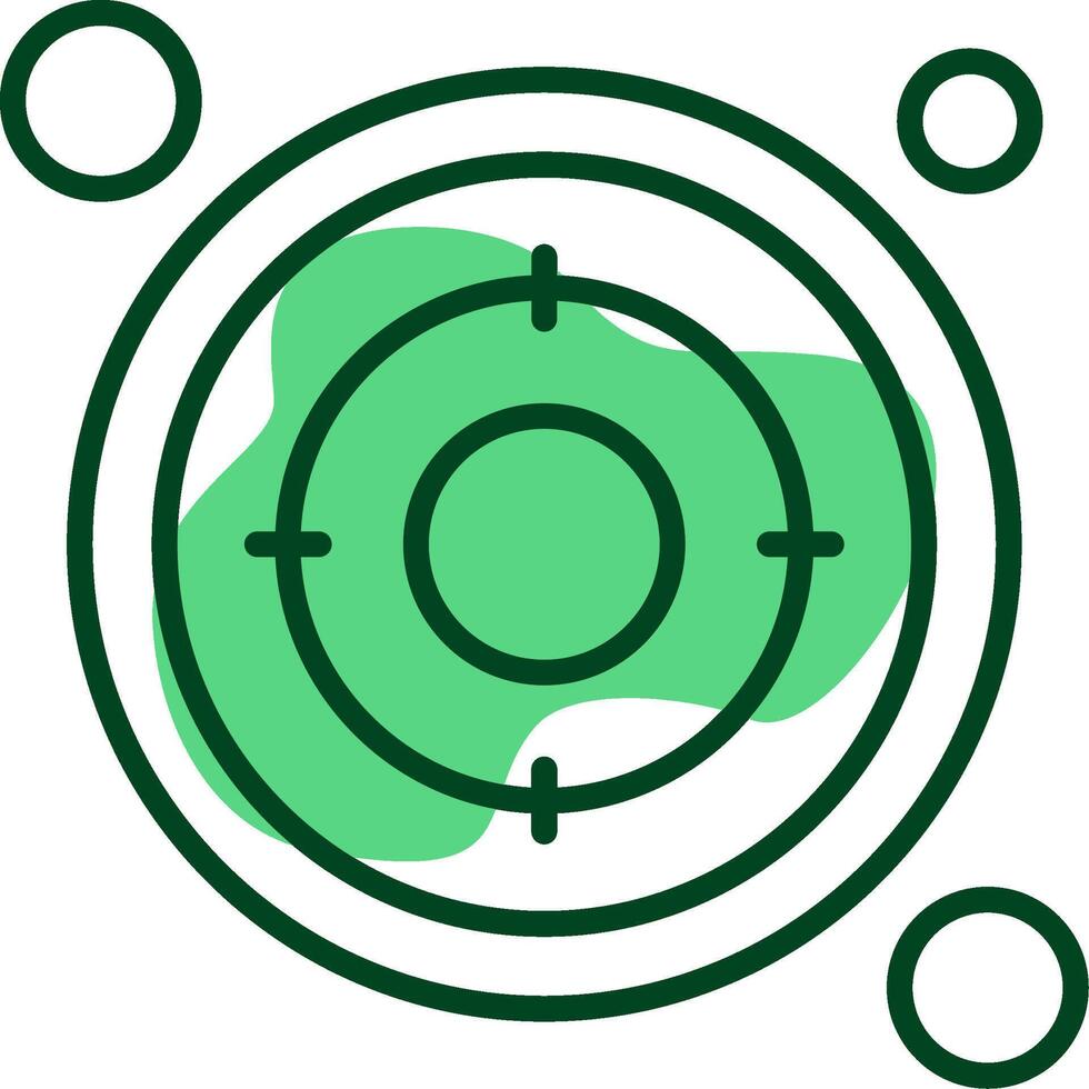 Tracker Button Outline Style Icon vector