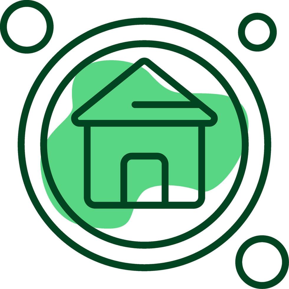 Home Button Outline Style Icon vector
