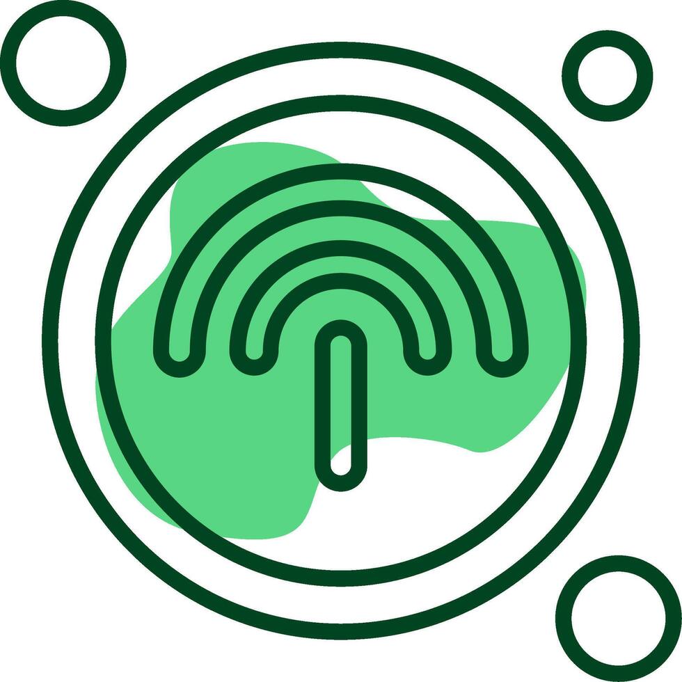 Hotspot Button Outline Style Icon vector
