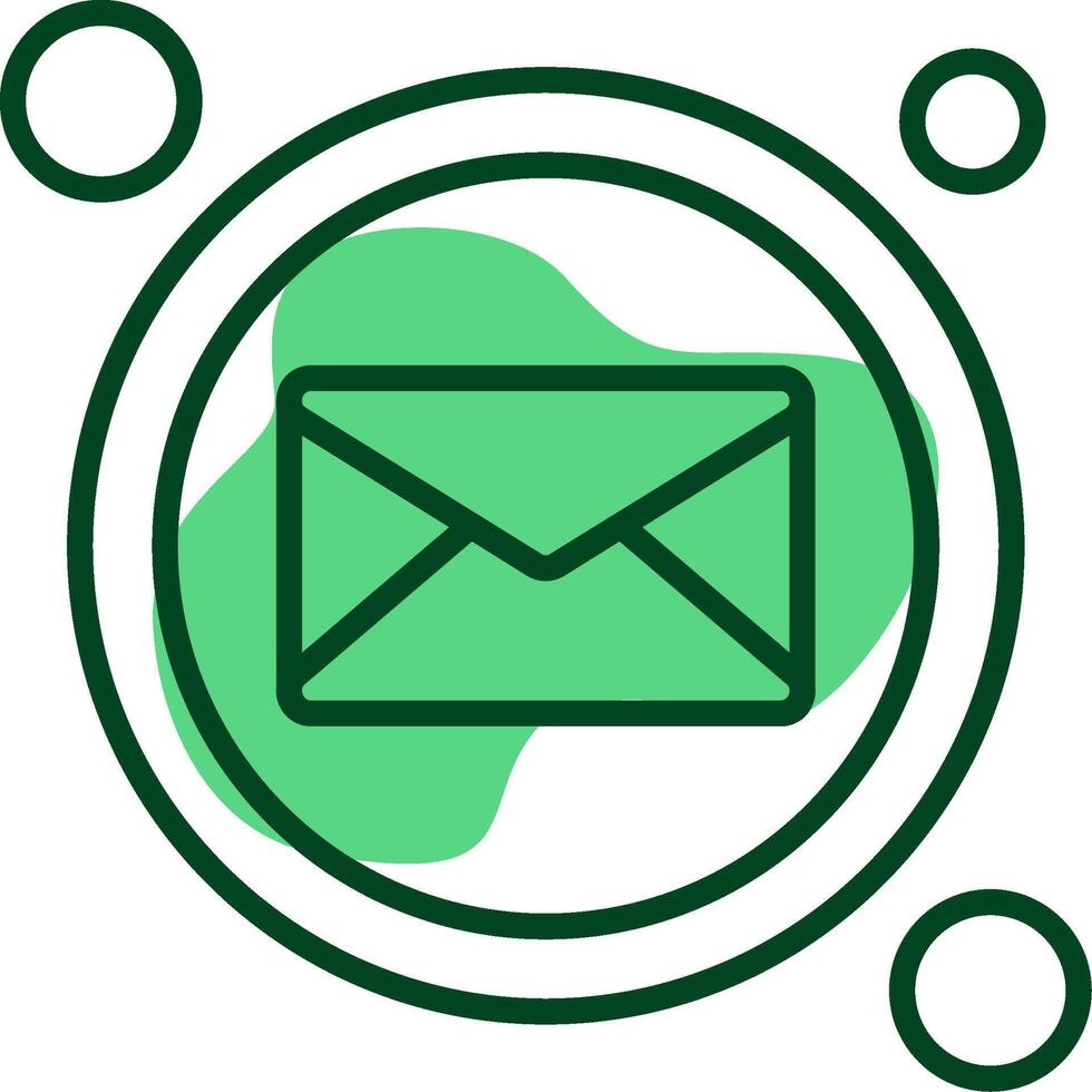 Mail Button Outline Style Icon vector