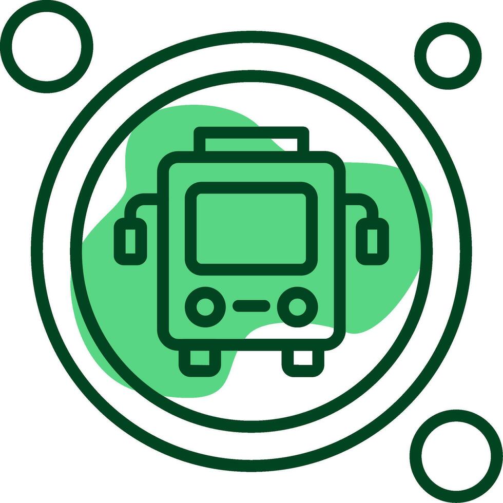 Bus Outline Style Icon vector