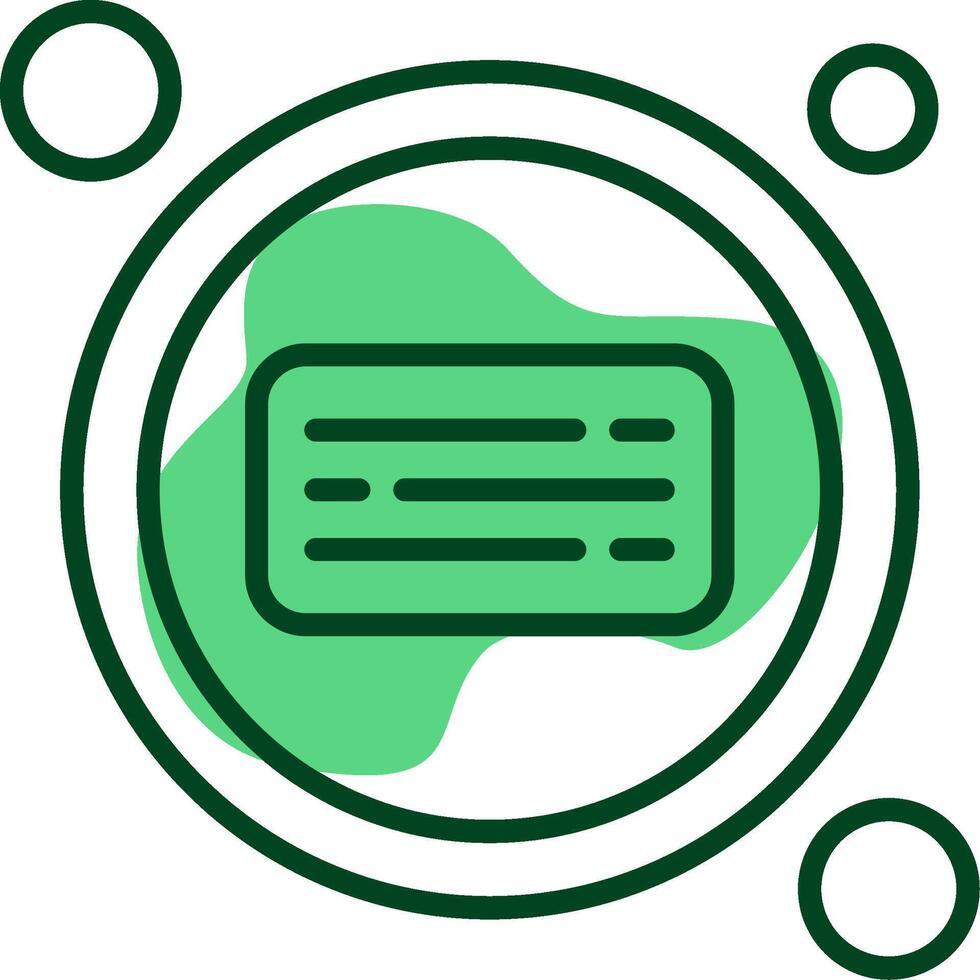Captions Button Outline Style Icon vector