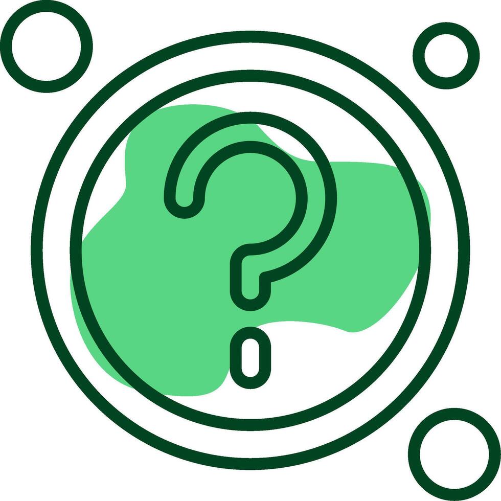 FAQ Button Outline Style Icon vector