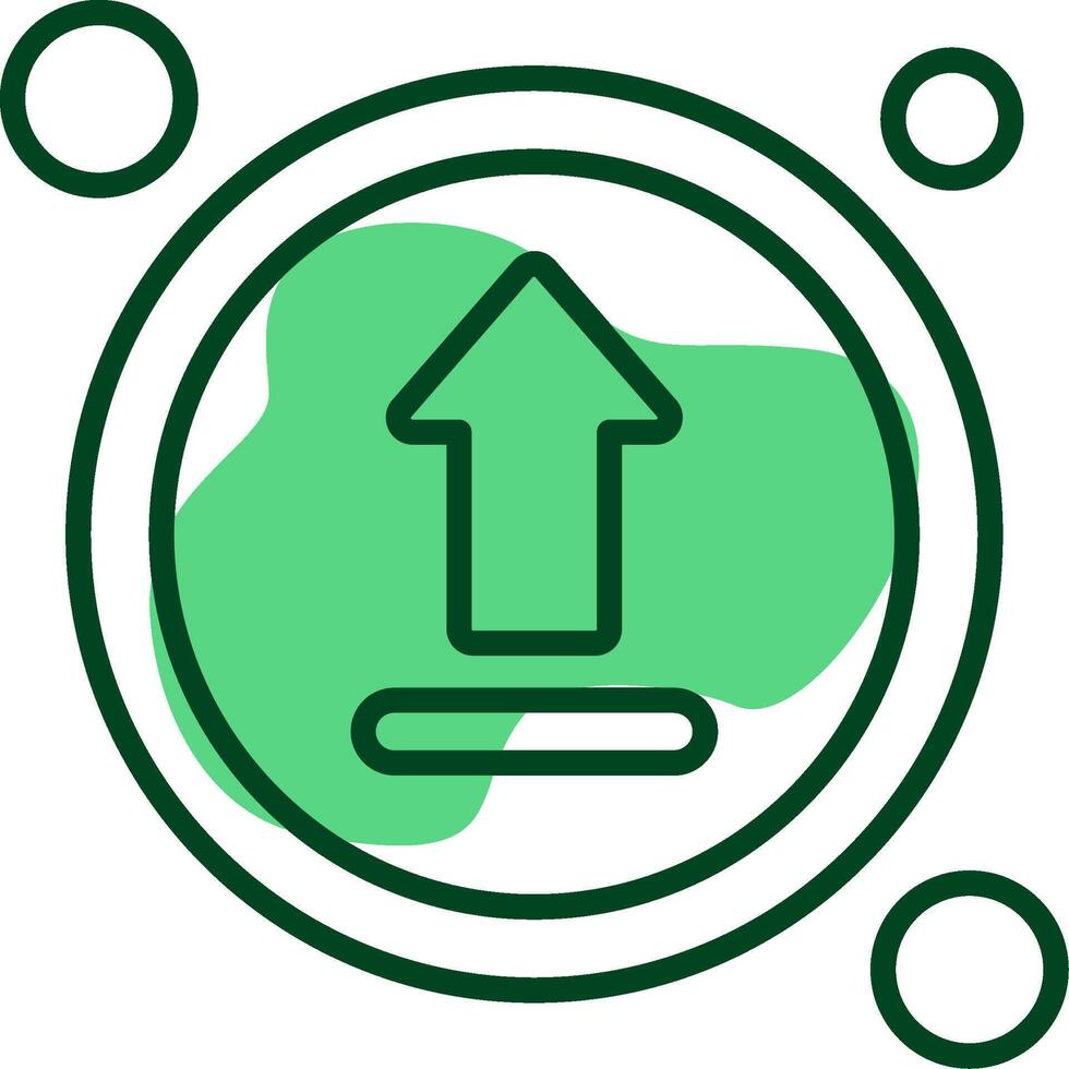 Upload Button Outline Style Icon vector