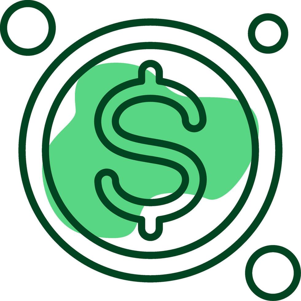 Settlement Button Outline Style Icon vector