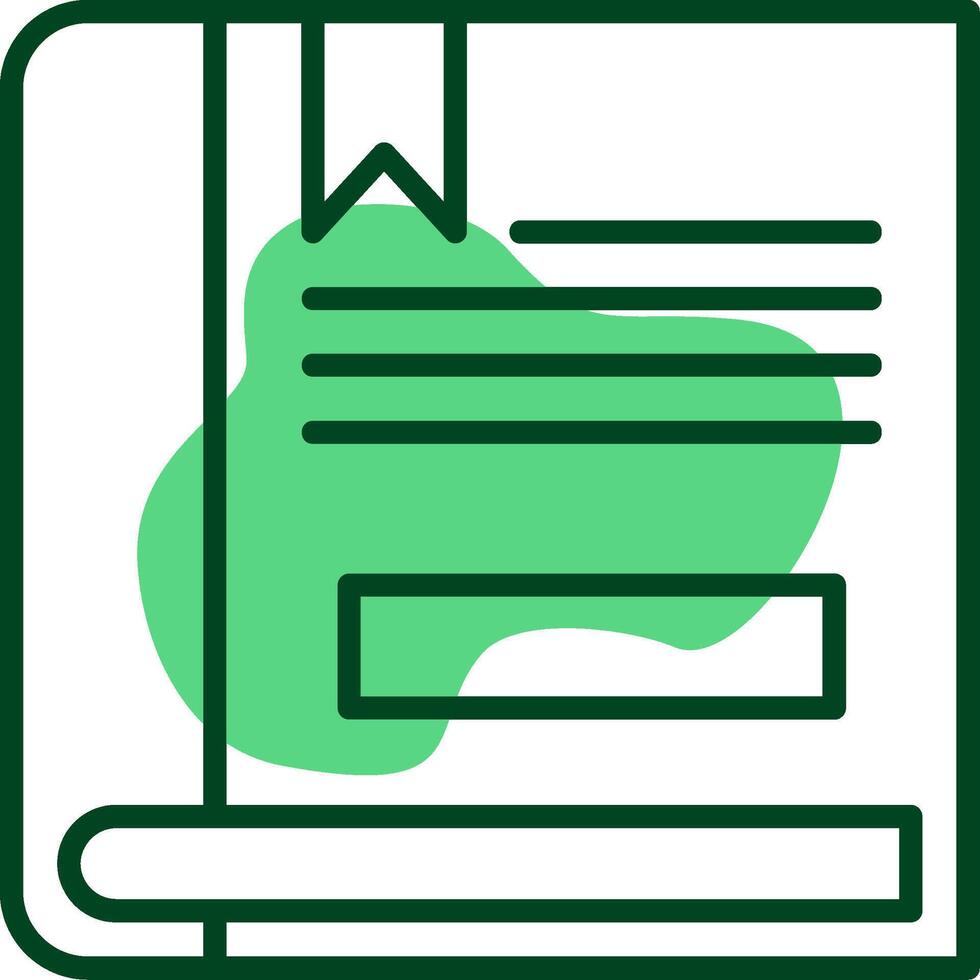 Closed book Outline Style Icon vector