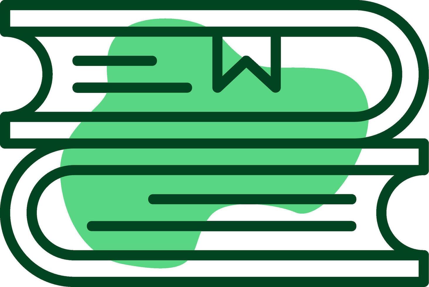 Stack of books Outline Style Icon vector
