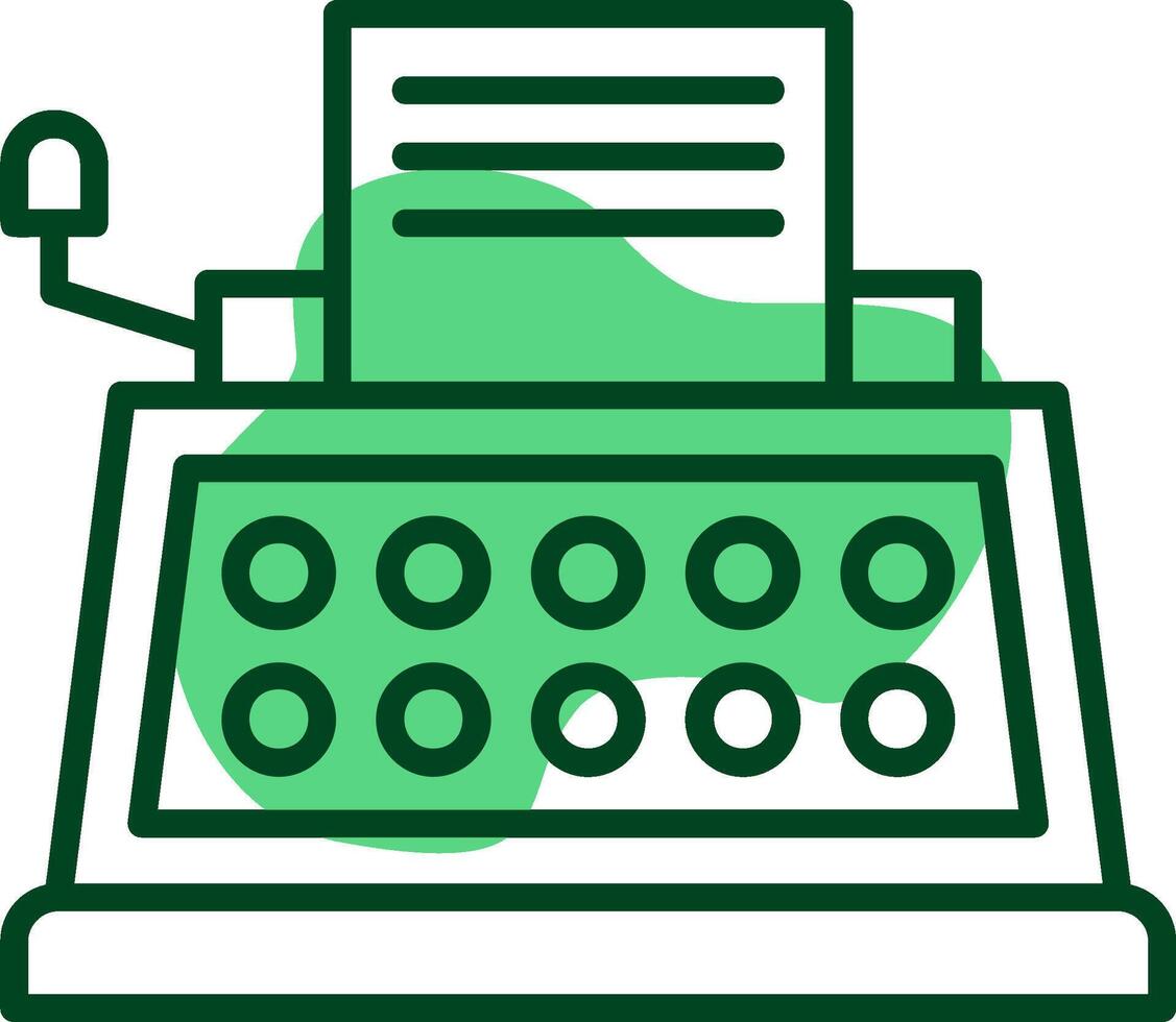 Typewriter Outline Style Icon vector