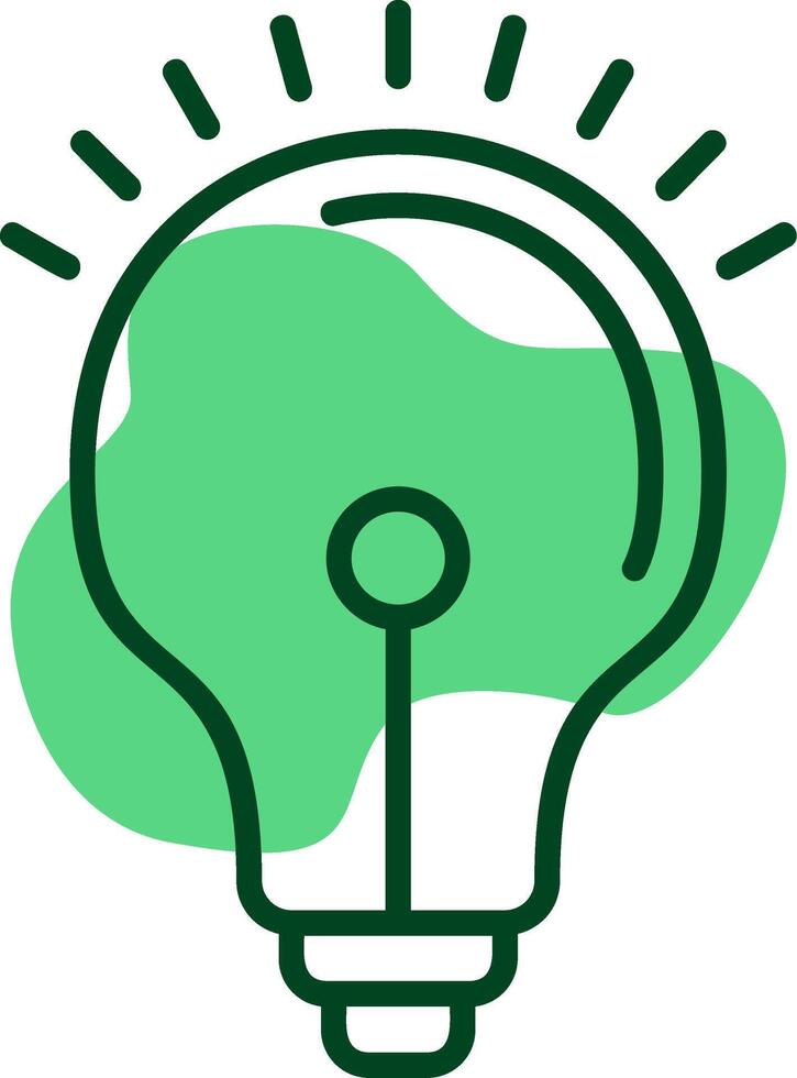 Light bulb Outline Style Icon vector