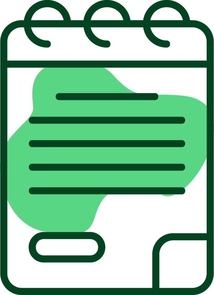 Notepad Outline Style Icon vector