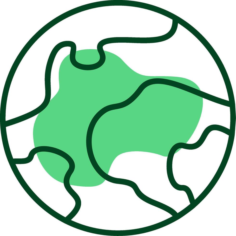 World map Outline Style Icon vector