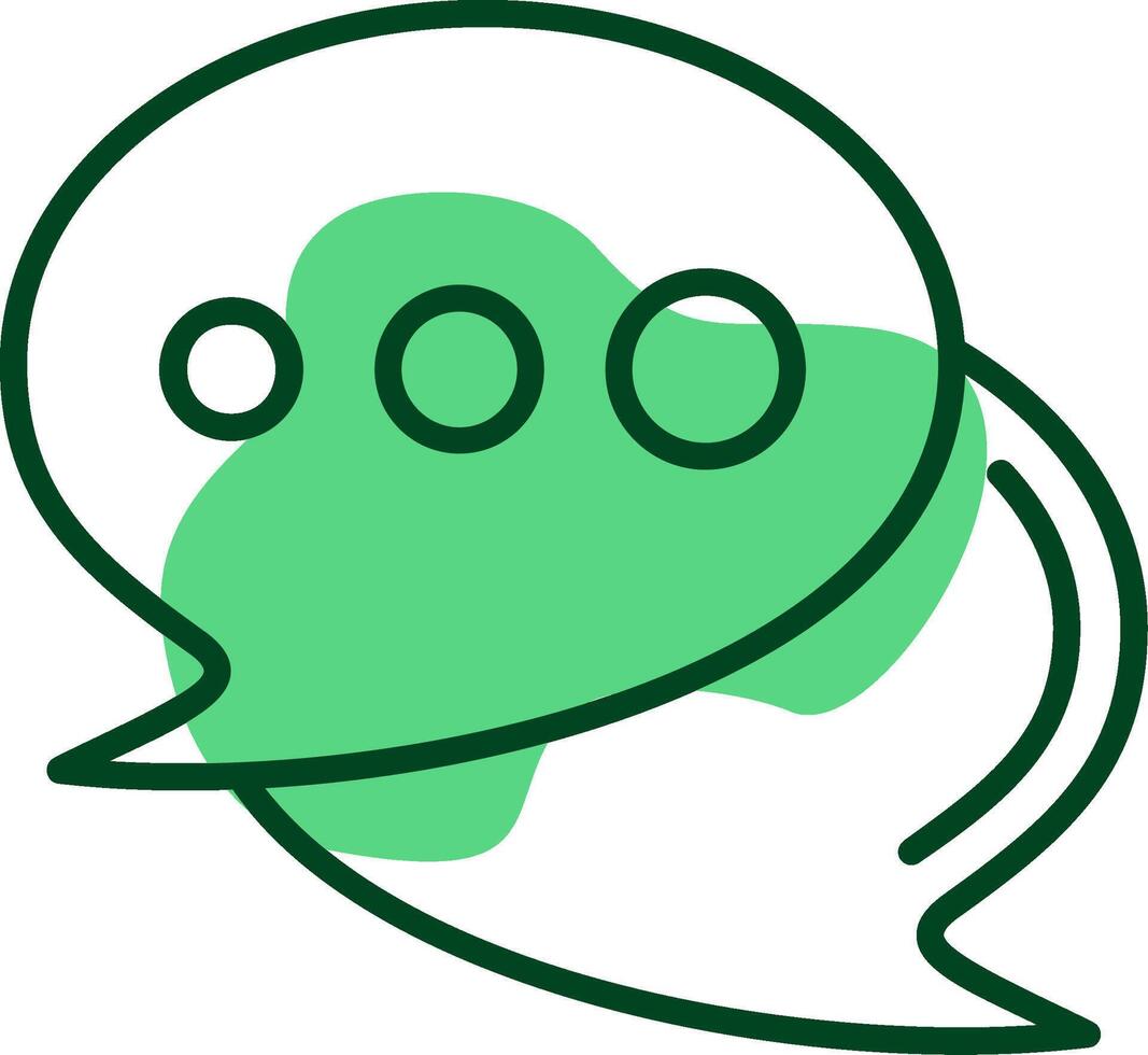 Speech bubble Outline Style Icon vector