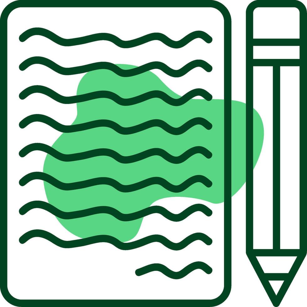 Handwriting Outline Style Icon vector