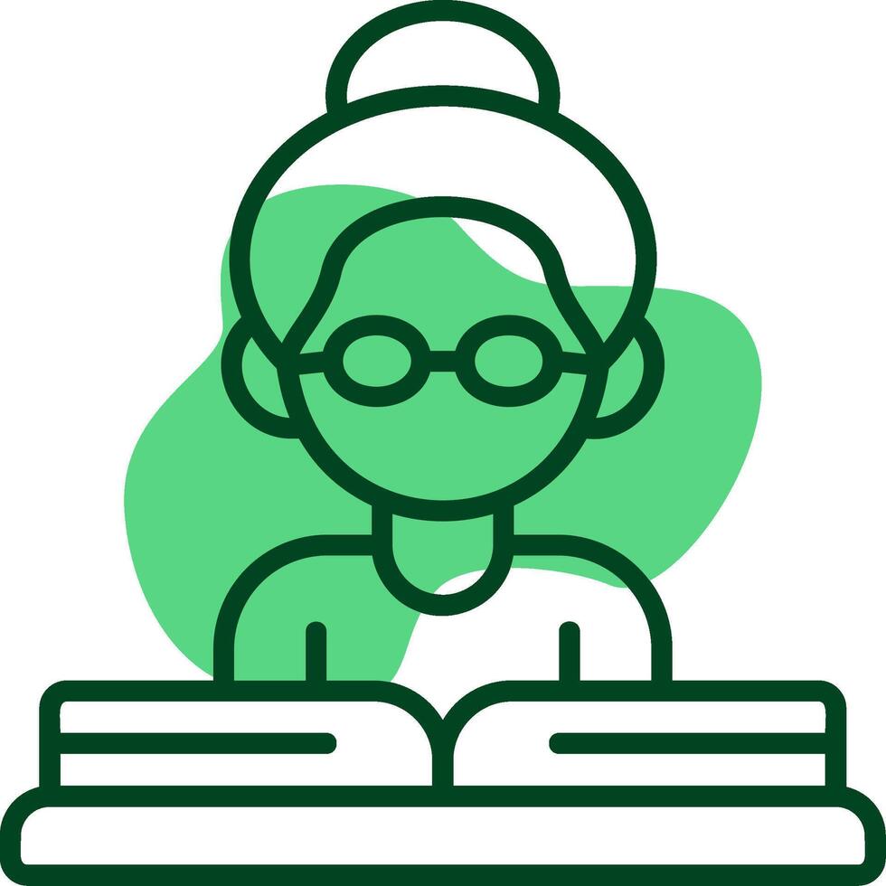 Teacher with a book Outline Style Icon vector