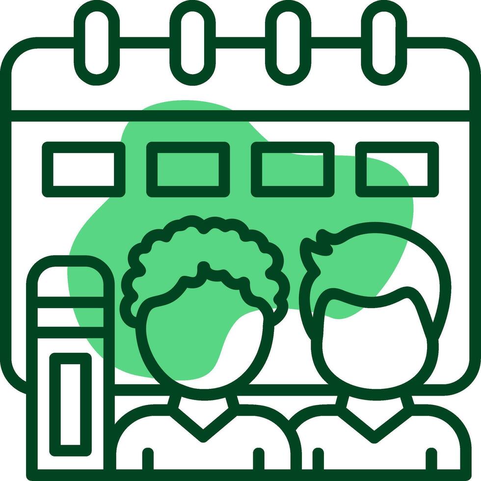 Community reading event Outline Style Icon vector