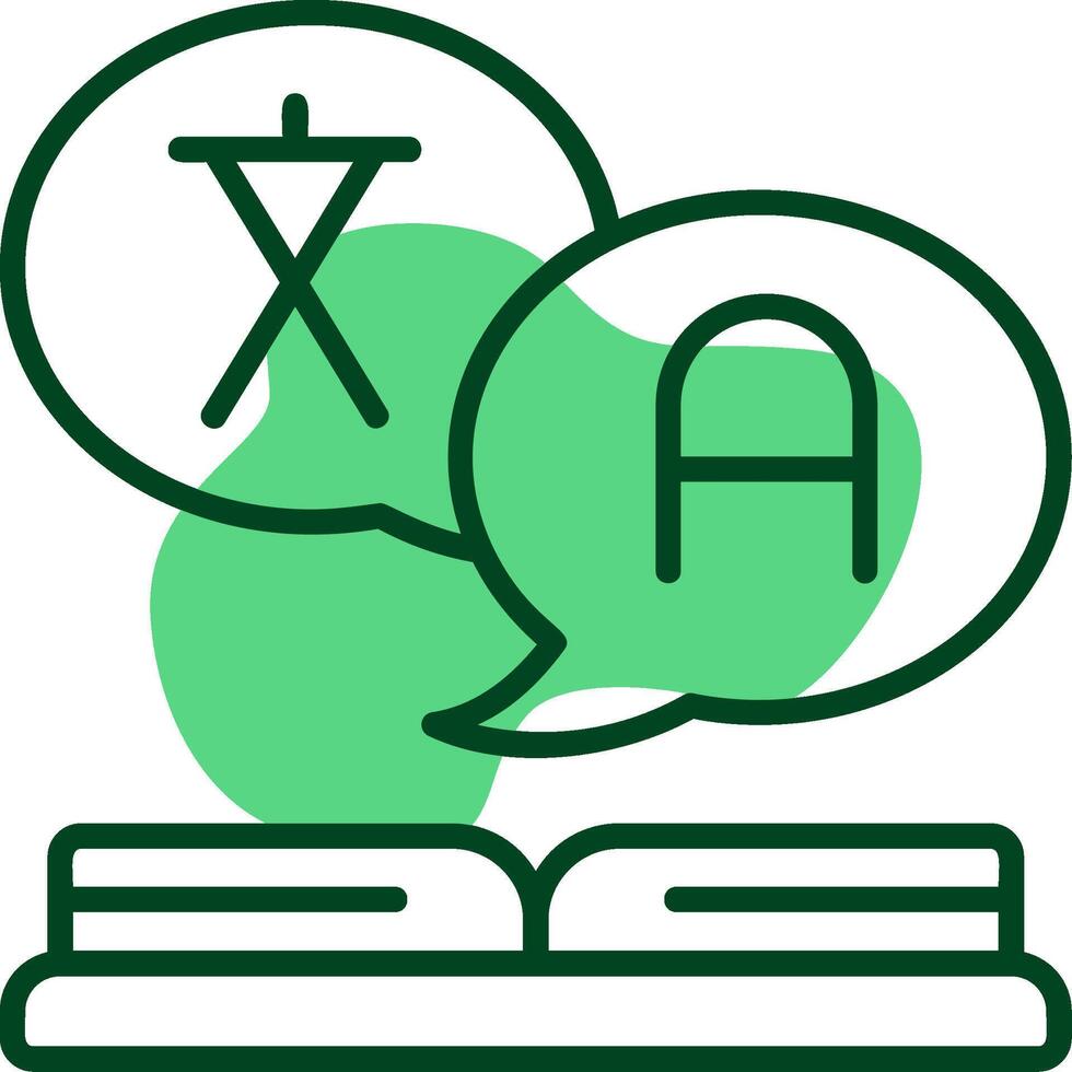 Sign language Outline Style Icon vector