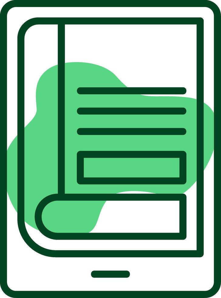 Digital book cover Outline Style Icon vector