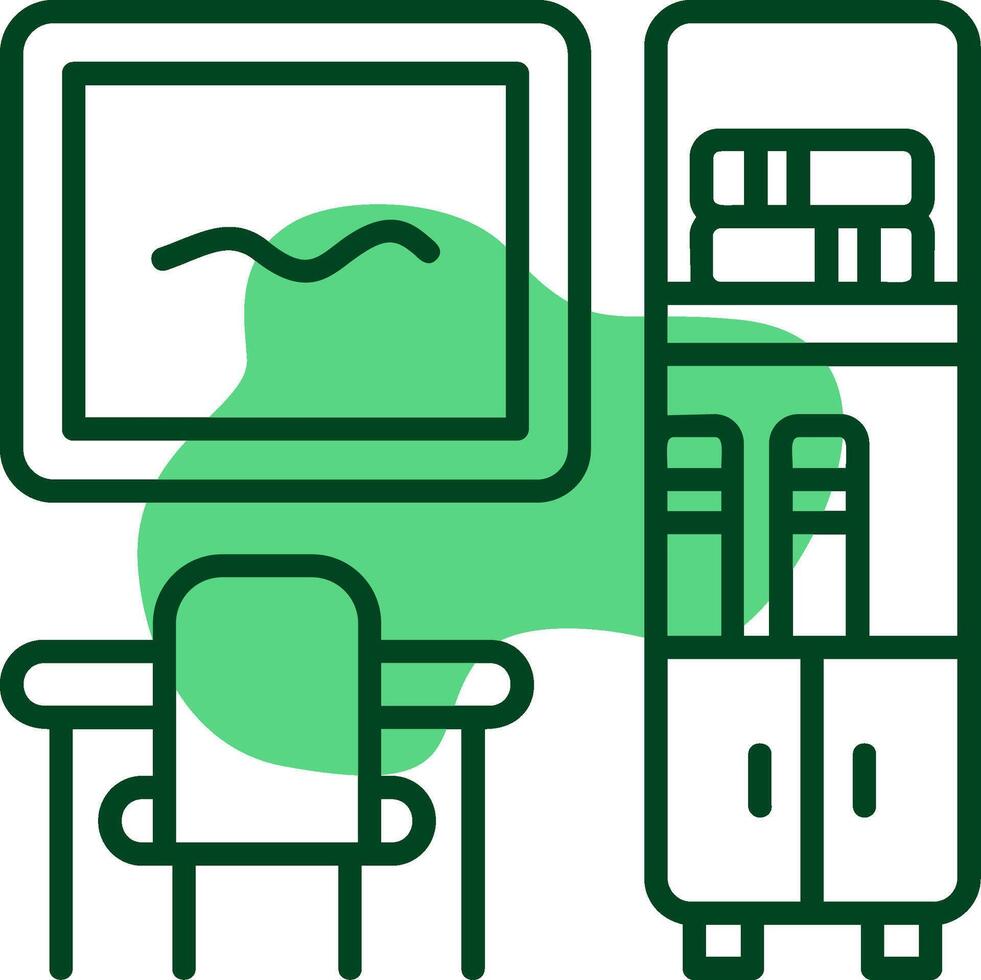 Classroom library corner Outline Style Icon vector
