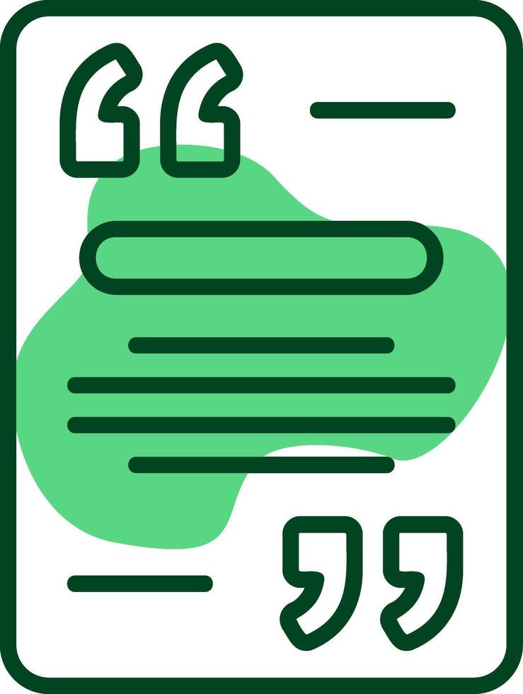 Literature quote Outline Style Icon vector