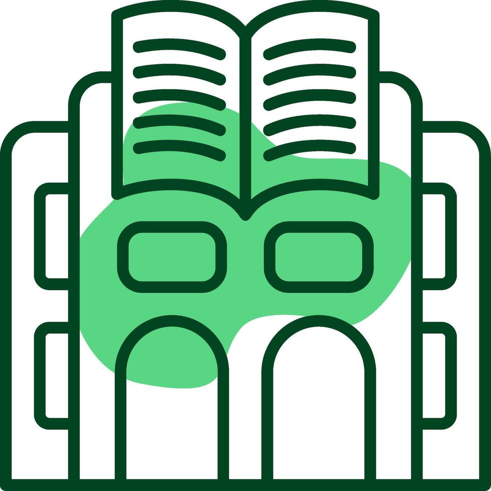 Public library Outline Style Icon vector