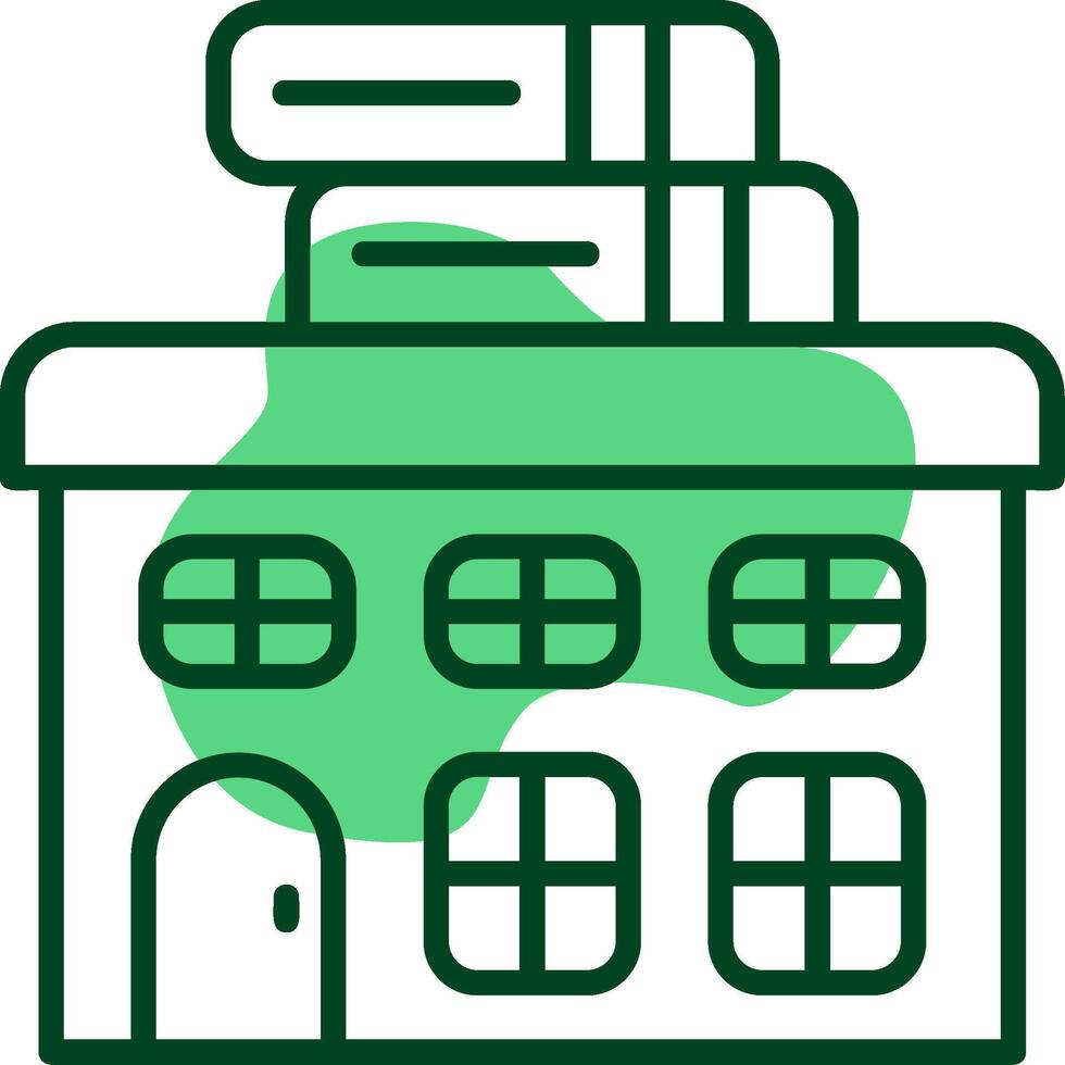 School library Outline Style Icon vector