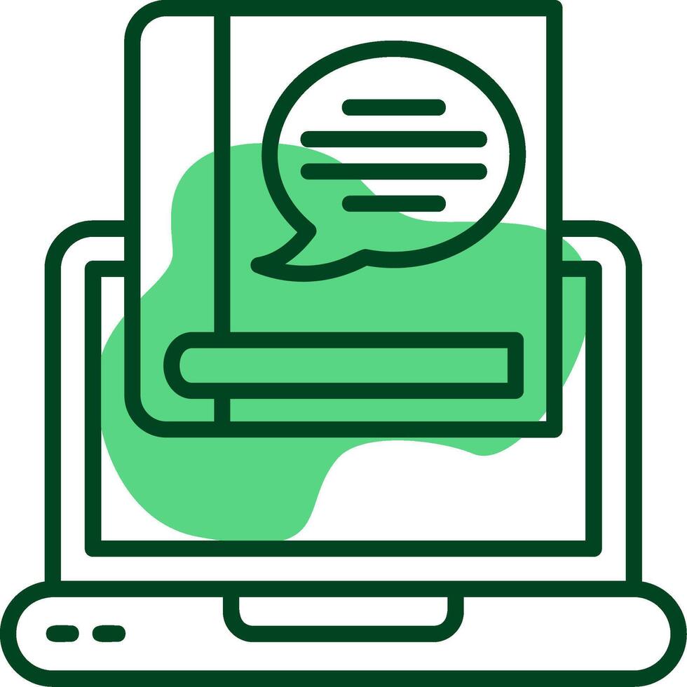 Digital learning platform Outline Style Icon vector