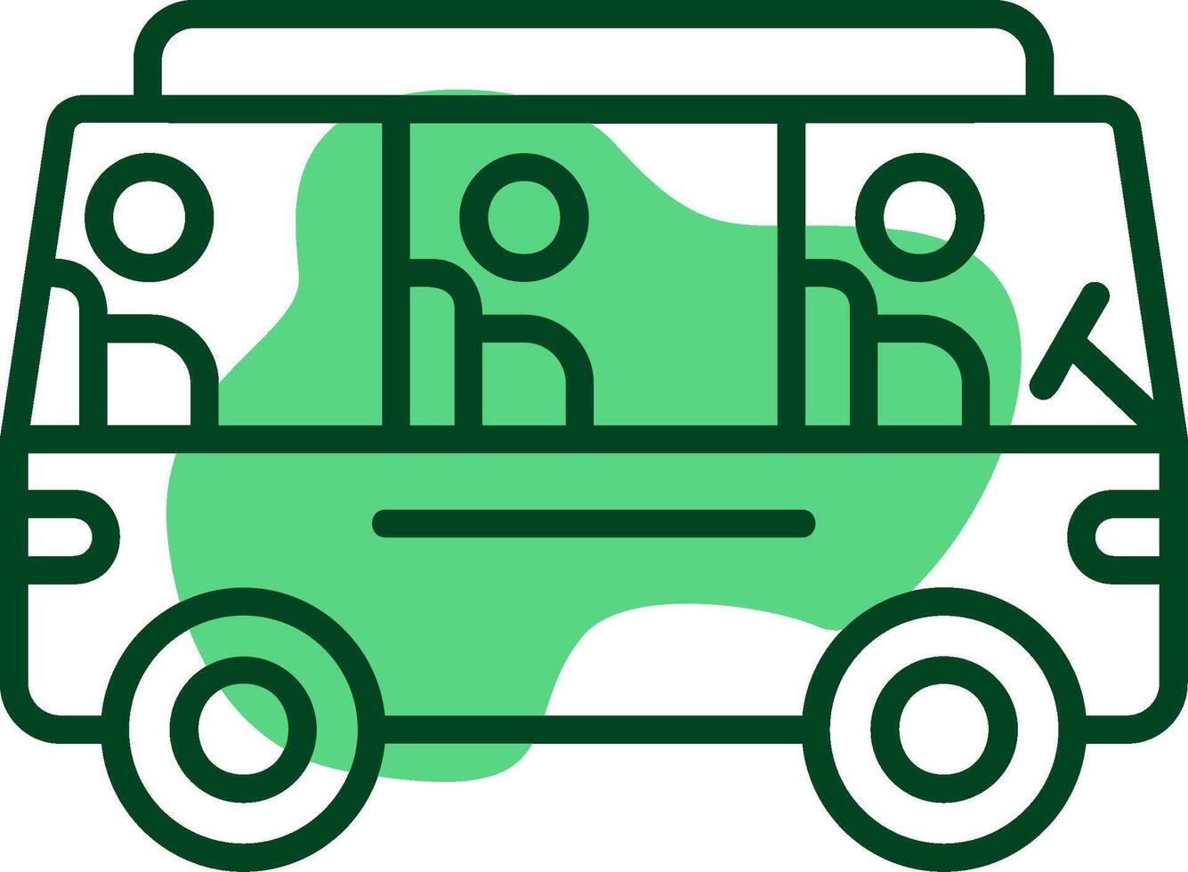 Bus for commute Outline Style Icon vector