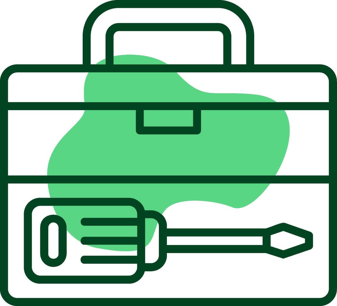Toolbox Outline Style Icon vector