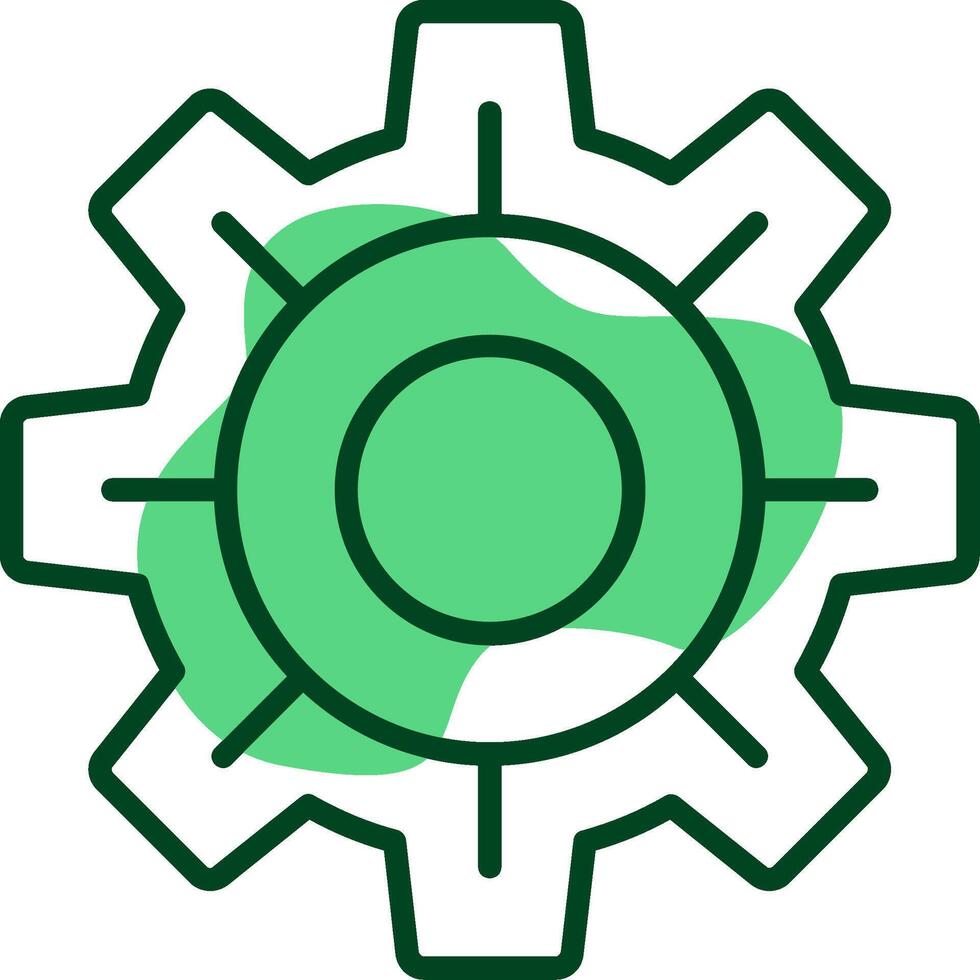 Gear Outline Style Icon vector