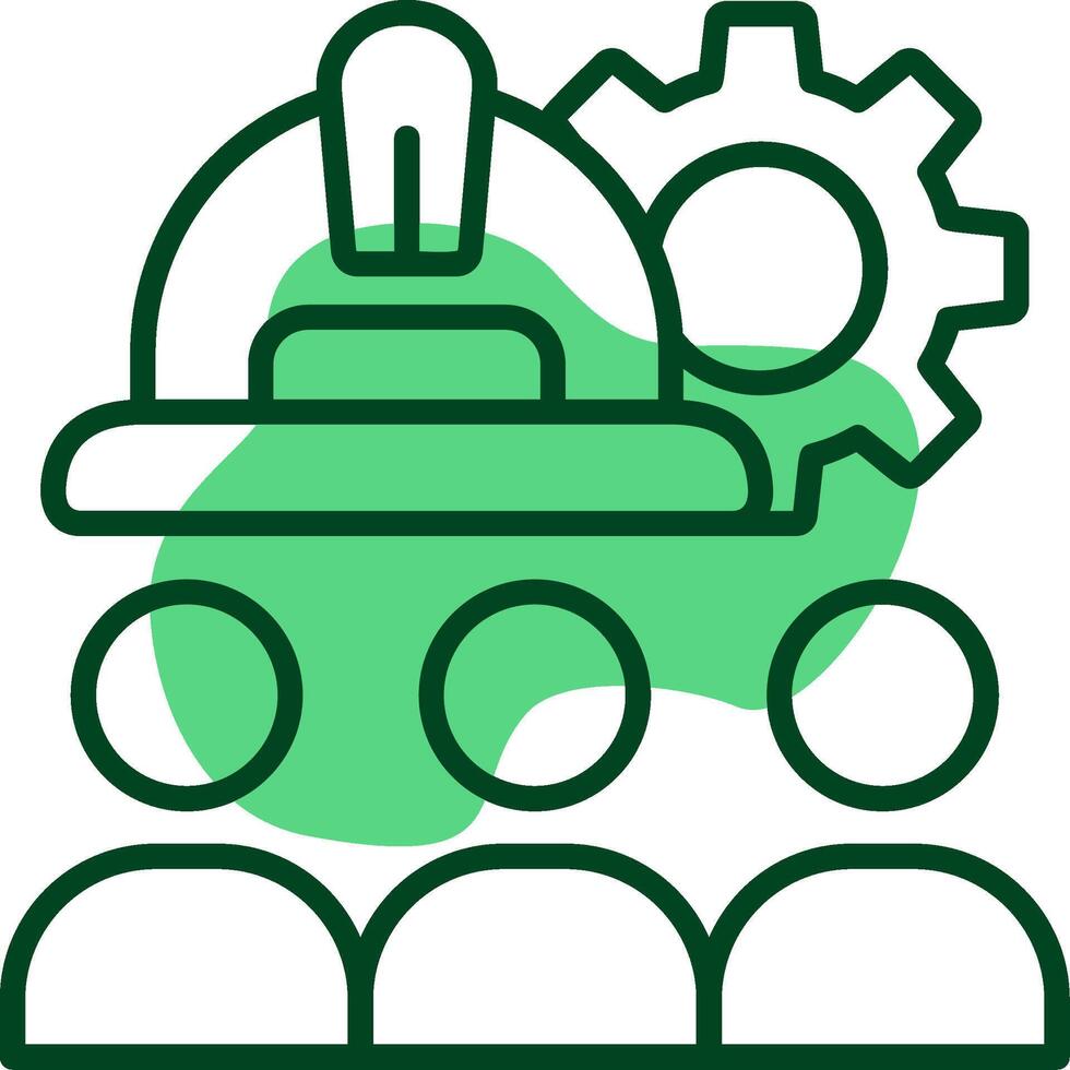 Diverse Workforce Outline Style Icon vector