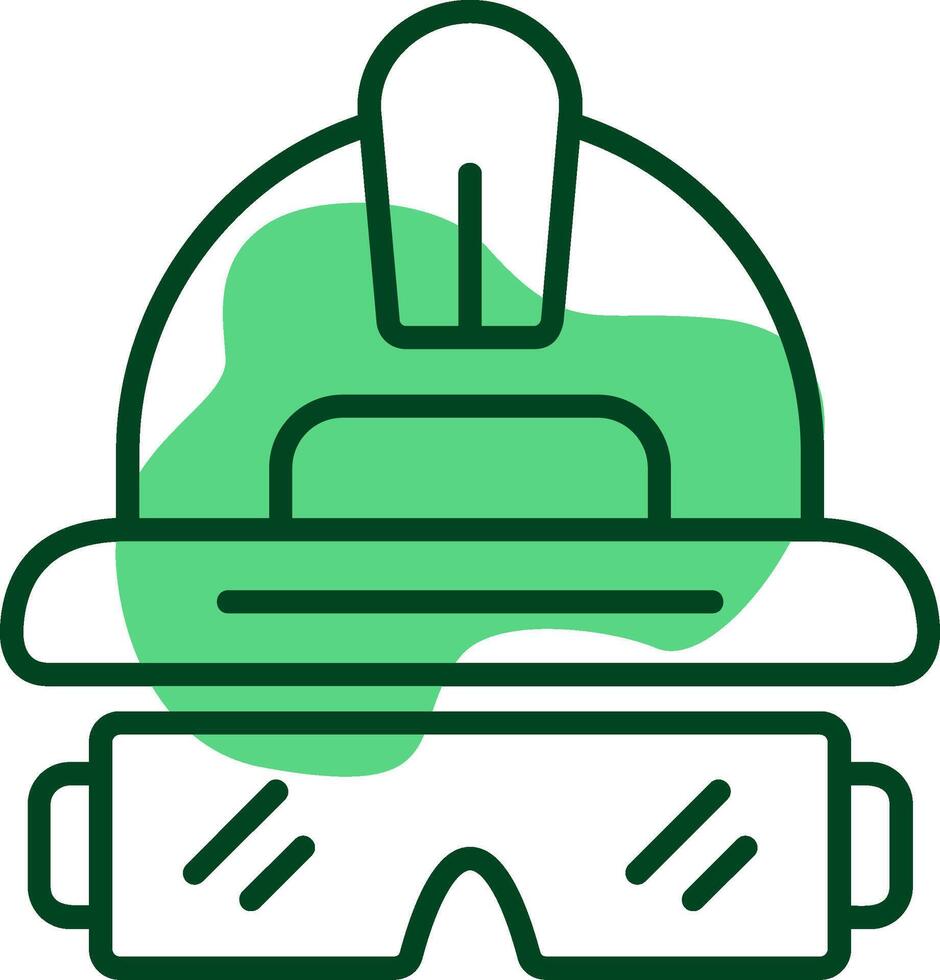 Workers Helmet Outline Style Icon vector