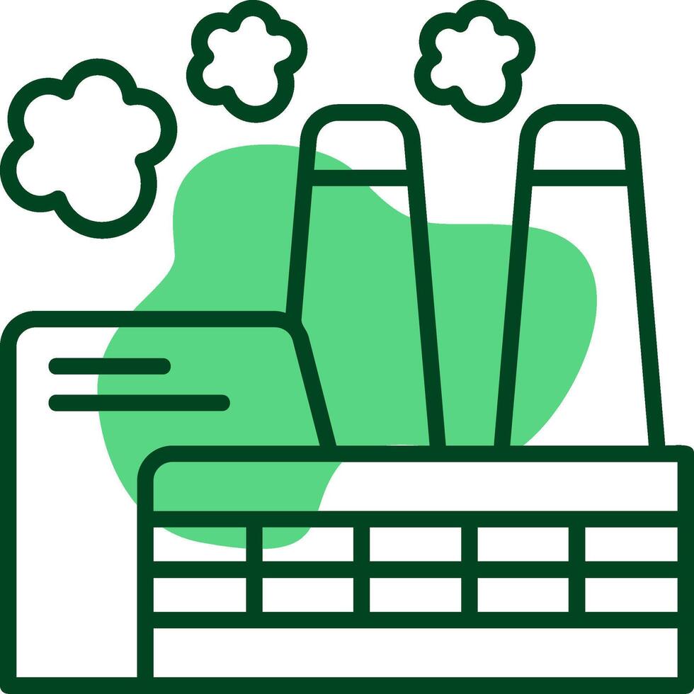 Factory Chimney Outline Style Icon vector