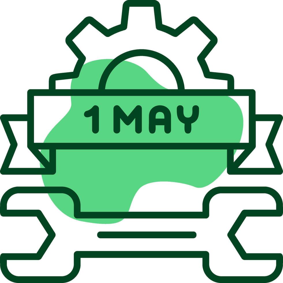 Labour Day Celebration Outline Style Icon vector