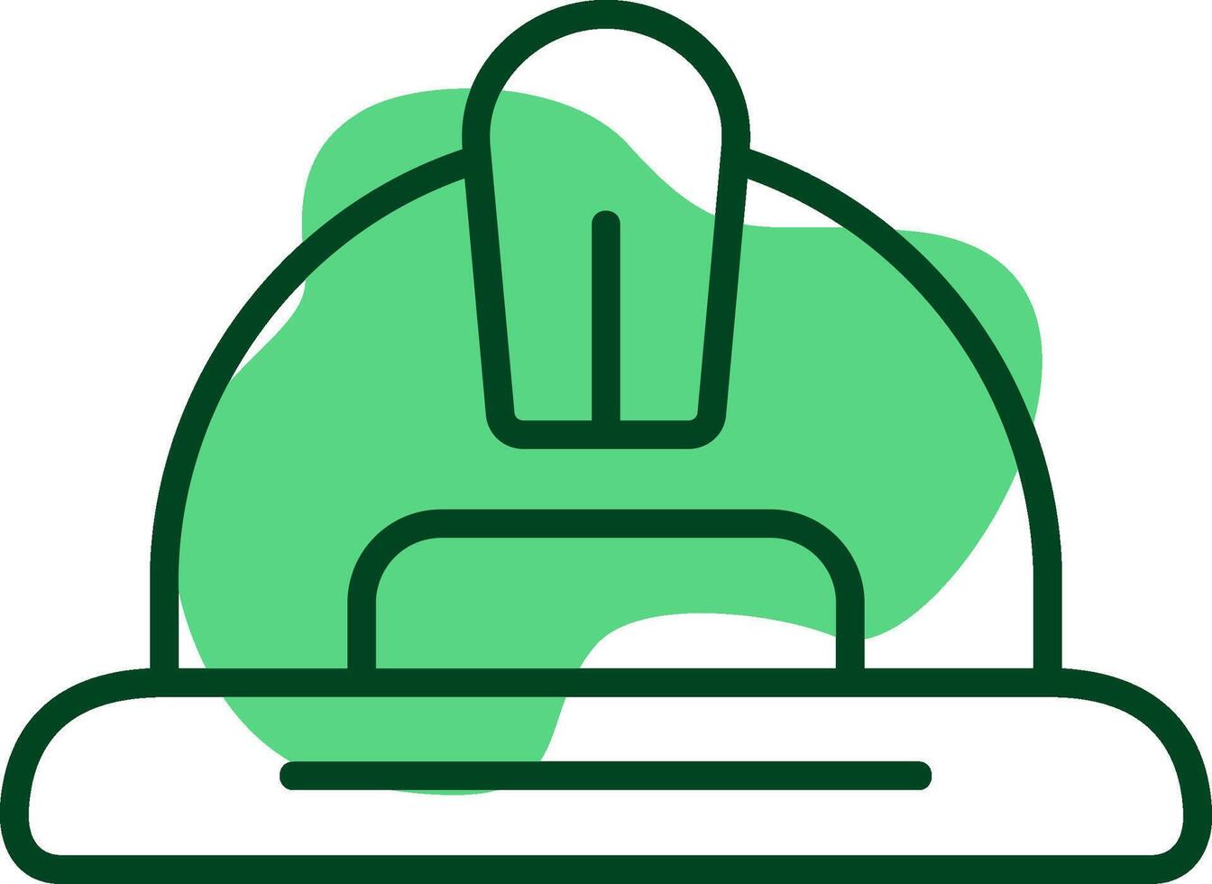 Hard Hat Outline Style Icon vector