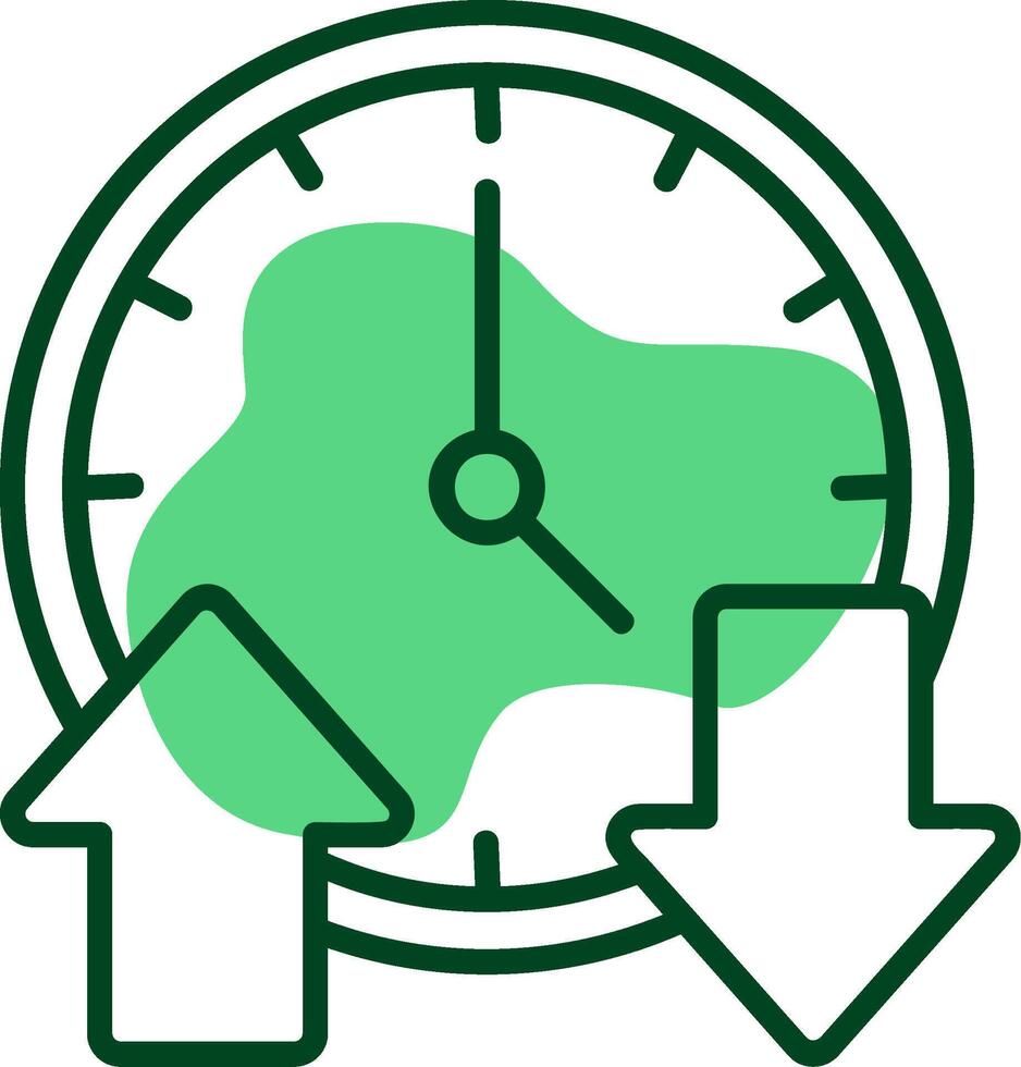 Clocking In Out Outline Style Icon vector