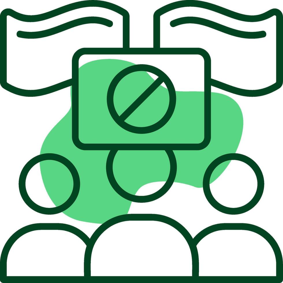 Union Rally Outline Style Icon vector