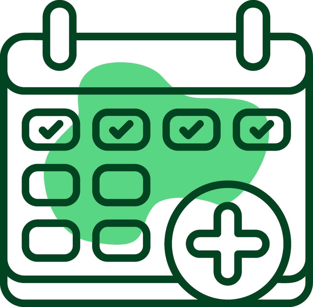 Sick Leave Outline Style Icon vector