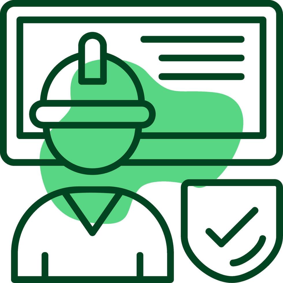 Work Safety Training Outline Style Icon vector