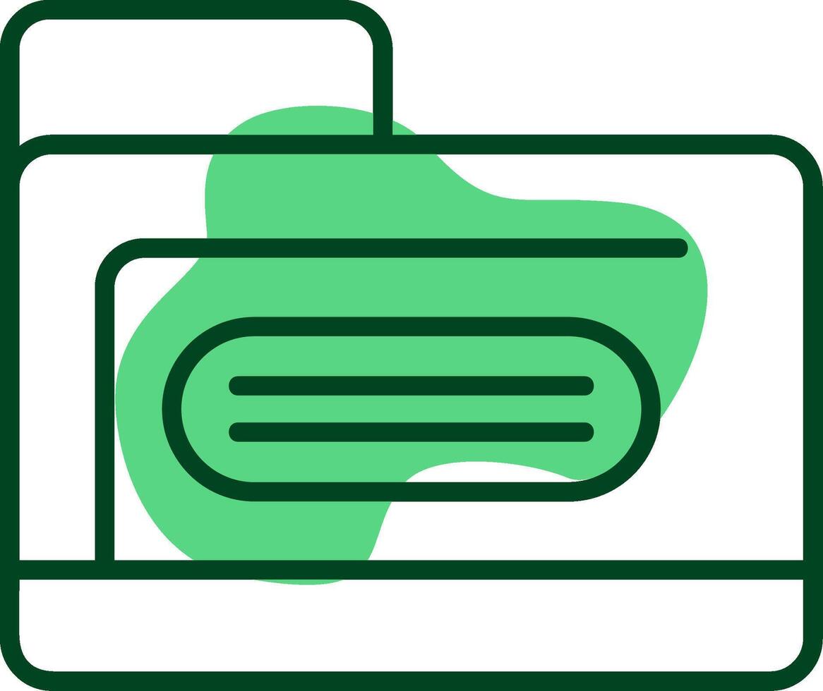 Folder Outline Style Icon vector