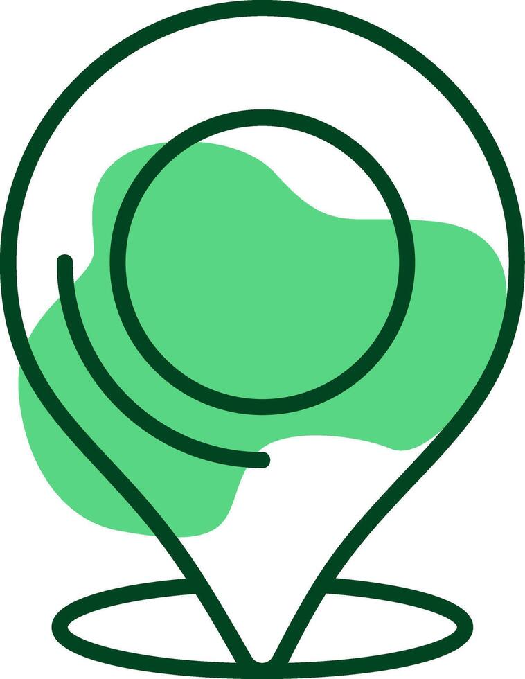 GPS Outline Style Icon vector