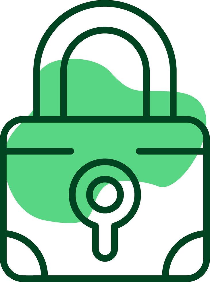 Lock Outline Style Icon vector