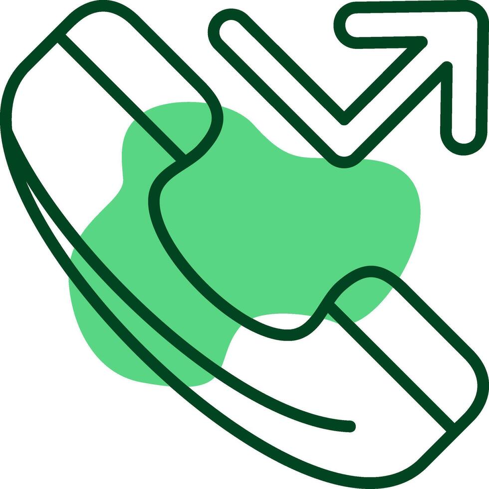 Missed call Outline Style Icon vector