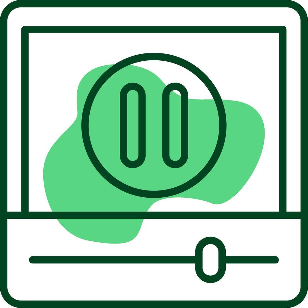 Pause Outline Style Icon vector
