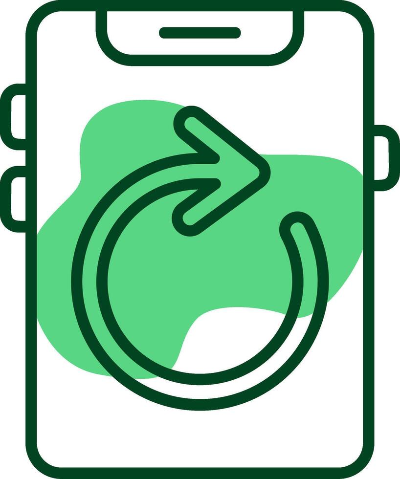 Rotate Outline Style Icon vector