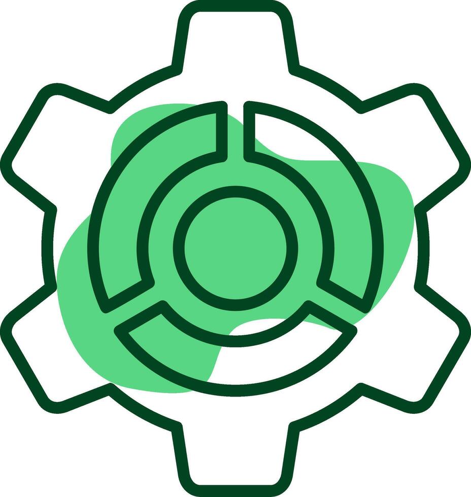 Settings Outline Style Icon vector