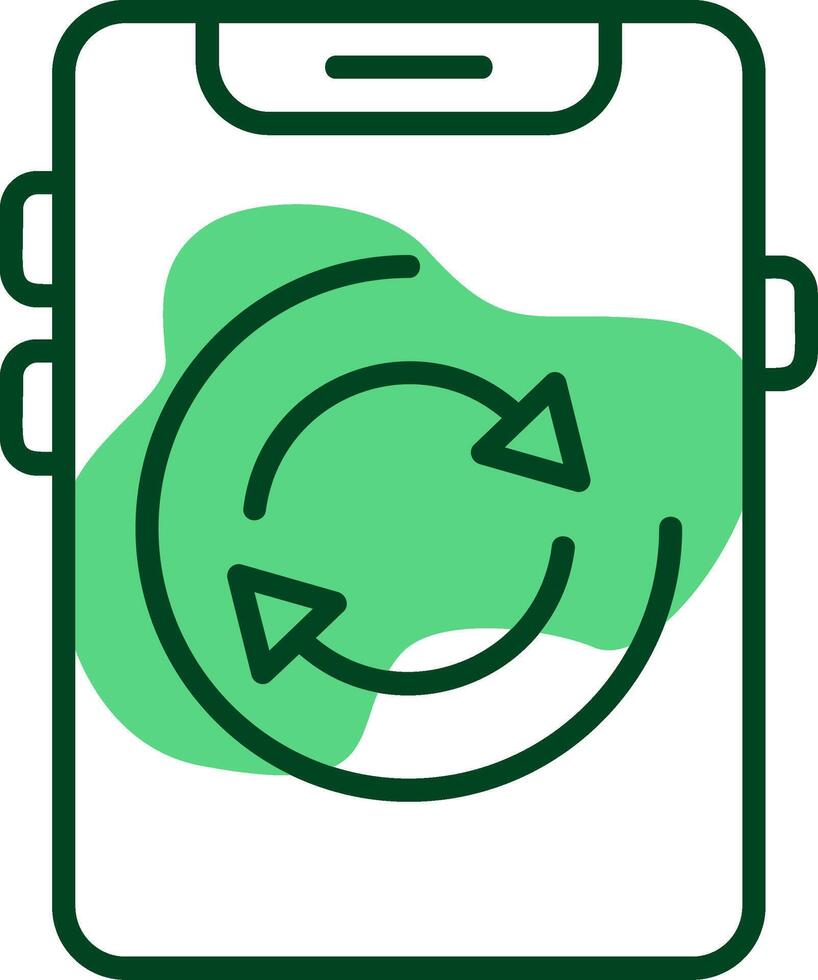 Sync Outline Style Icon vector
