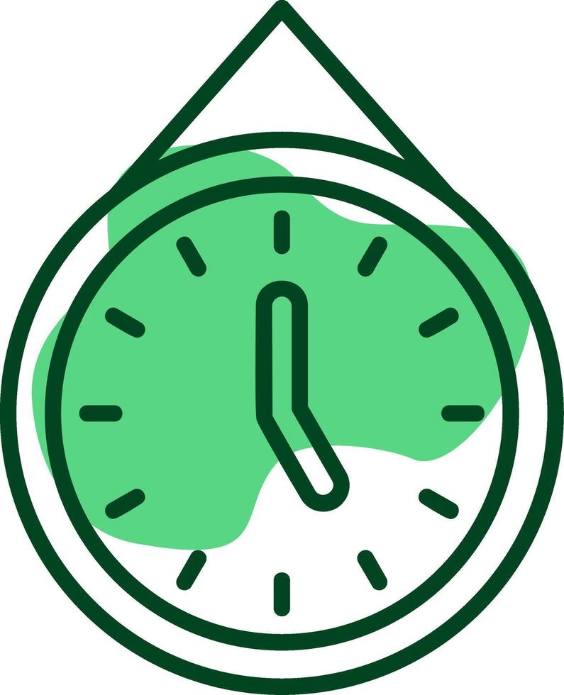 Clock Outline Style Icon vector